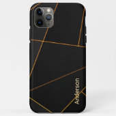 Modernes Eligant Retro Line Monogramm Case-Mate iPhone Hülle (Rückseite)