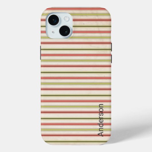 Modernes Eligant Retro Line Monogramm Case-Mate iPhone Hülle (Rückseite)