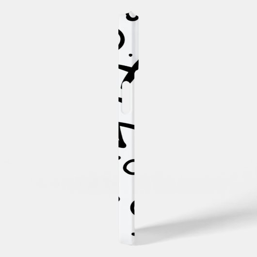 Modernes Eligant Retro Line Monogramm Case-Mate iPhone Hülle (Rückseite / Rechts)