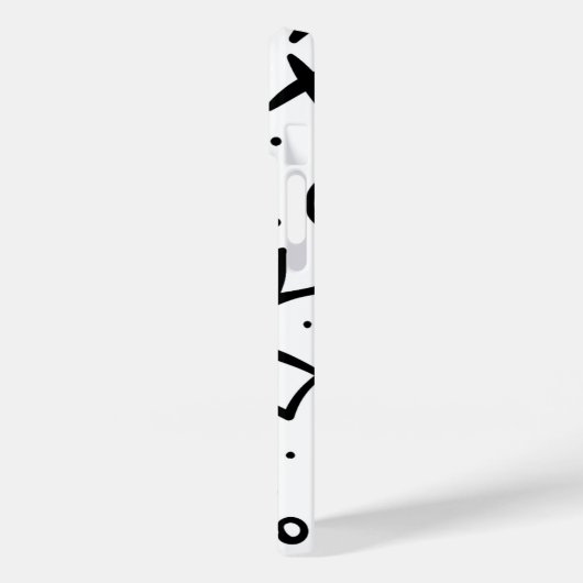 Modernes Eligant Retro Line Monogramm Case-Mate iPhone Hülle (Rückseite / Links)