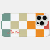 Modernes Eligant Retro Line Monogramm Case-Mate iPhone Hülle (Rückseite (Horizontal))