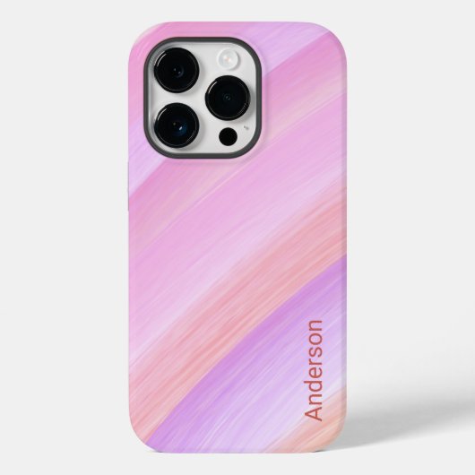 Modernes Eligant Retro Line Monogramm Case-Mate iPhone Hülle (Rückseite)