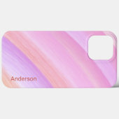 Modernes Eligant Retro Line Monogramm Case-Mate iPhone Hülle (Rückseite (Horizontal))