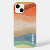 Modernes Eligant Retro Line Monogramm Case-Mate iPhone Hülle (Rückseite)