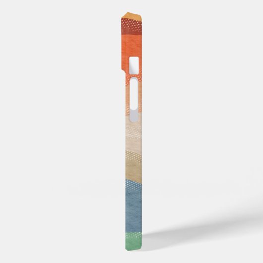 Modernes Eligant Retro Line Monogramm Case-Mate iPhone Hülle (Rückseite / Links)