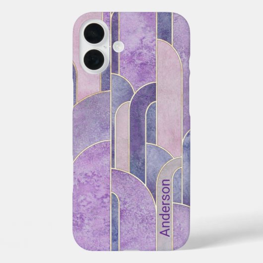 Modernes Eligant Retro Line Monogramm Case-Mate iPhone Hülle (Rückseite)