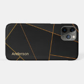 Modernes Eligant Retro Line Monogramm Case-Mate iPhone Hülle (Rückseite (Horizontal))