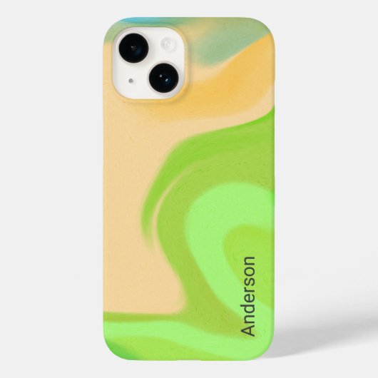 Modernes Eligant Retro Line Monogramm Case-Mate iPhone Hülle (Rückseite)