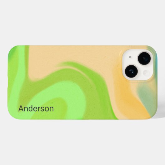 Modernes Eligant Retro Line Monogramm Case-Mate iPhone Hülle (Rückseite (Horizontal))