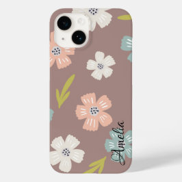 Modernes Eligant Retro Line Monogramm Case-Mate iPhone 14 Hülle