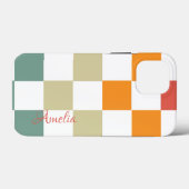 Modernes Eligant Retro Line Monogramm Case-Mate iPhone Hülle (Rückseite (Horizontal))