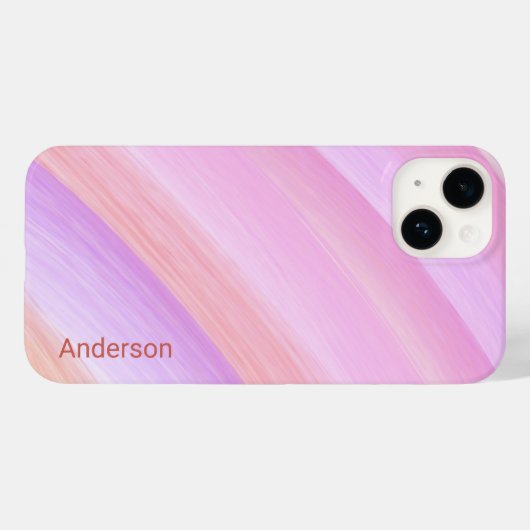 Modernes Eligant Retro Line Monogramm Case-Mate iPhone Hülle (Rückseite (Horizontal))