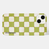 Modernes Eligant Retro Line Monogramm Case-Mate iPhone Hülle (Rückseite (Horizontal))