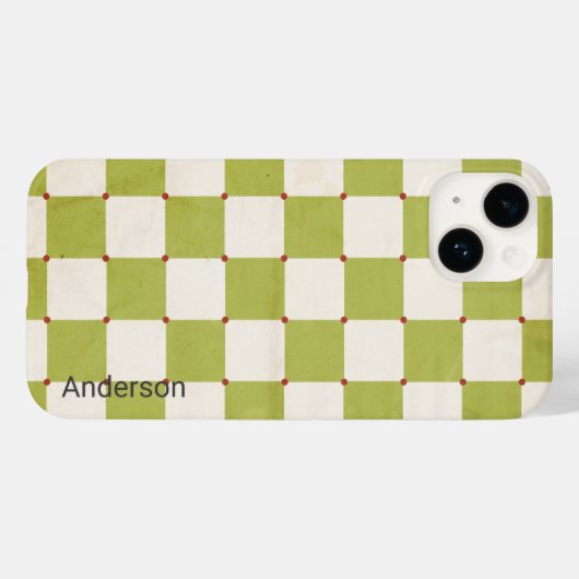 Modernes Eligant Retro Line Monogramm Case-Mate iPhone Hülle (Rückseite (Horizontal))