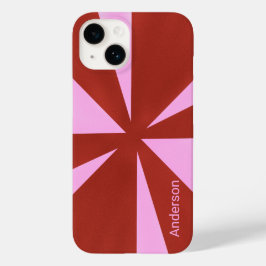 Modernes Eligant Retro Line Monogramm Case-Mate iPhone 14 Hülle