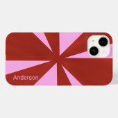 Modernes Eligant Retro Line Monogramm Case-Mate iPhone Hülle (Rückseite (Horizontal))