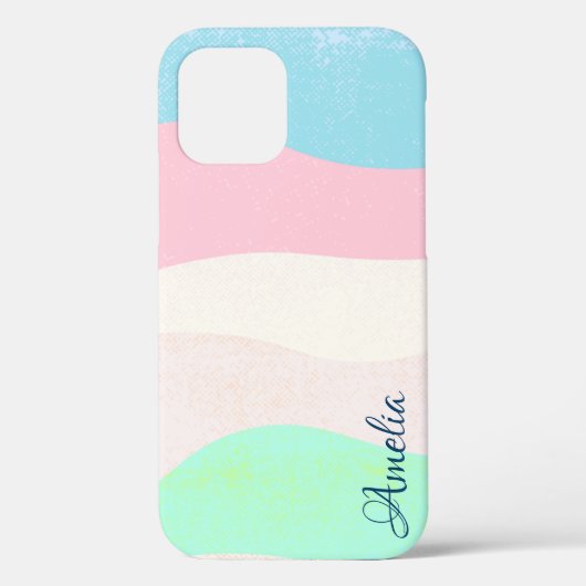 Modernes Eligant Retro Line Monogramm Case-Mate iPhone Hülle (Rückseite)