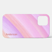 Modernes Eligant Retro Line Monogramm Case-Mate iPhone Hülle (Rückseite (Horizontal))