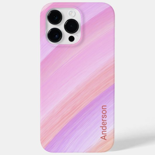 Modernes Eligant Retro Line Monogramm Case-Mate iPhone Hülle (Rückseite)
