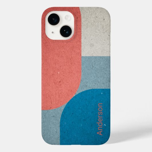 Modernes Eligant Retro Line Monogramm Case-Mate iPhone Hülle (Rückseite)