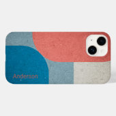 Modernes Eligant Retro Line Monogramm Case-Mate iPhone Hülle (Rückseite (Horizontal))