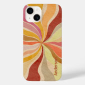 Modernes Eligant Retro Line Monogramm Case-Mate iPhone Hülle (Rückseite)