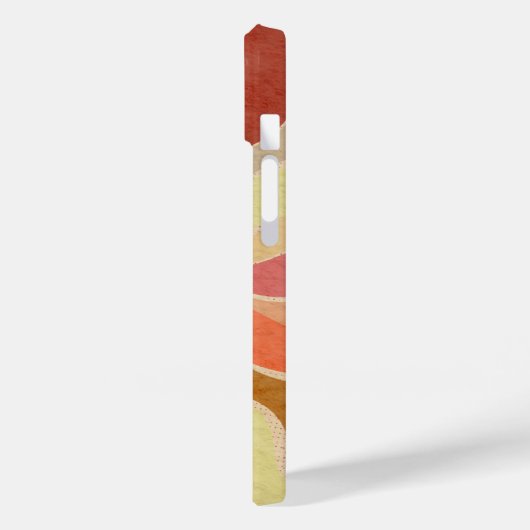 Modernes Eligant Retro Line Monogramm Case-Mate iPhone Hülle (Rückseite / Links)