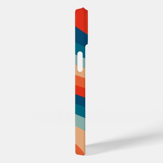 Modernes Eligant Retro Line Monogramm Case-Mate iPhone Hülle (Rückseite / Rechts)