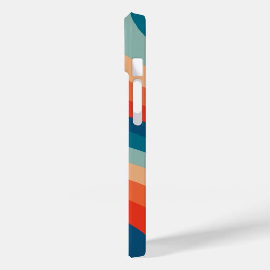 Modernes Eligant Retro Line Monogramm Case-Mate iPhone Hülle (Rückseite / Links)