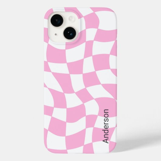 Modernes Eligant Retro Line Monogramm Case-Mate iPhone Hülle (Rückseite)