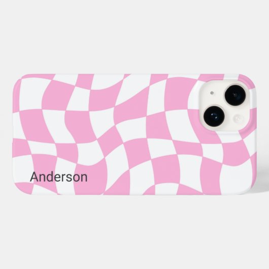 Modernes Eligant Retro Line Monogramm Case-Mate iPhone Hülle (Rückseite (Horizontal))