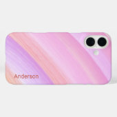 Modernes Eligant Retro Line Monogramm Case-Mate iPhone Hülle (Rückseite (Horizontal))