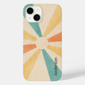 Modernes Eligant Retro Line Monogramm Case-Mate iPhone Hülle (Rückseite)