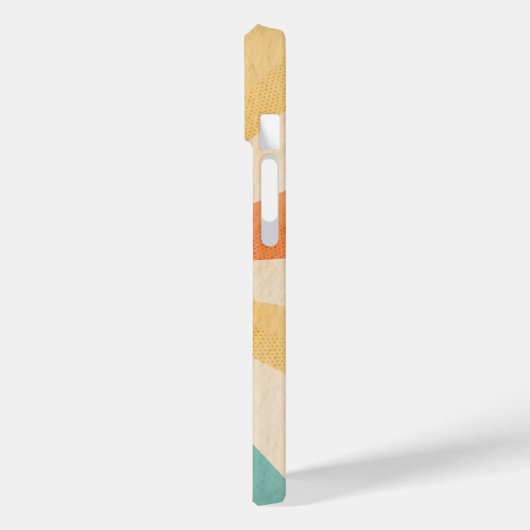 Modernes Eligant Retro Line Monogramm Case-Mate iPhone Hülle (Rückseite / Links)