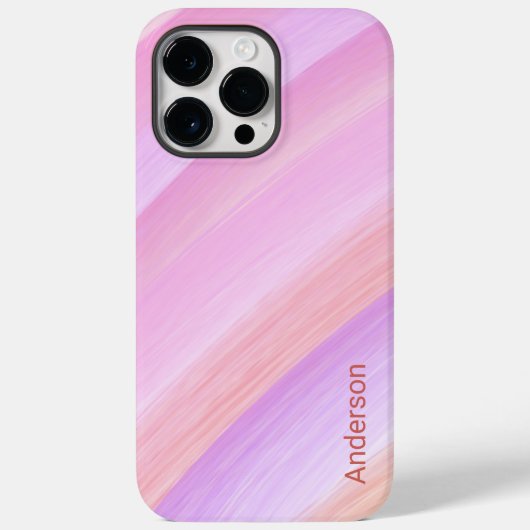 Modernes Eligant Retro Line Monogramm Case-Mate iPhone Hülle (Rückseite)