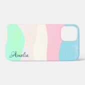Modernes Eligant Retro Line Monogramm Case-Mate iPhone Hülle (Rückseite (Horizontal))