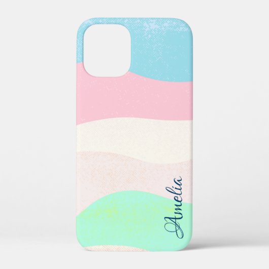 Modernes Eligant Retro Line Monogramm Case-Mate iPhone Hülle (Rückseite)