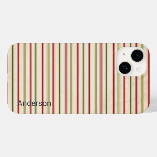 Modernes Eligant Retro Line Monogramm Case-Mate iPhone Hülle (Rückseite (Horizontal))