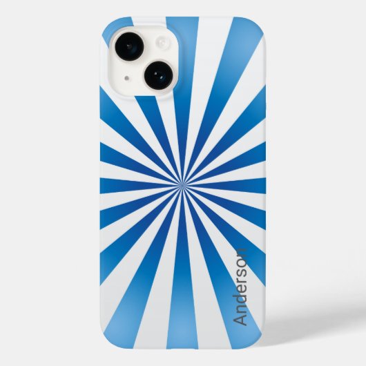 Modernes Eligant Retro Line Monogramm Case-Mate iPhone Hülle (Rückseite)