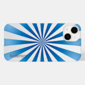 Modernes Eligant Retro Line Monogramm Case-Mate iPhone Hülle (Rückseite (Horizontal))