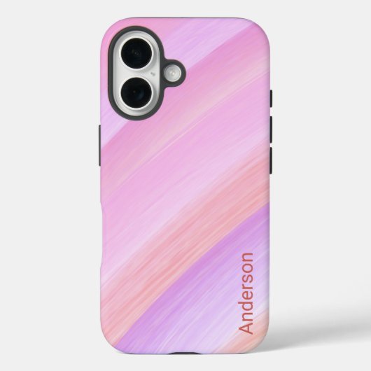 Modernes Eligant Retro Line Monogramm Case-Mate iPhone Hülle (Rückseite)