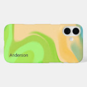 Modernes Eligant Retro Line Monogramm Case-Mate iPhone Hülle (Rückseite (Horizontal))