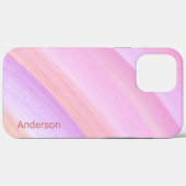 Modernes Eligant Retro Line Monogramm Case-Mate iPhone Hülle (Rückseite (Horizontal))