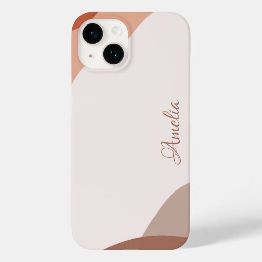 Modernes Eligant Retro Line Monogramm Case-Mate iPhone Hülle (Rückseite)