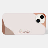 Modernes Eligant Retro Line Monogramm Case-Mate iPhone Hülle (Rückseite (Horizontal))