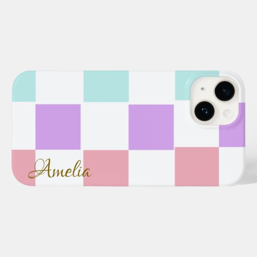 Modernes Eligant Retro Line Monogramm Case-Mate iPhone Hülle (Rückseite (Horizontal))