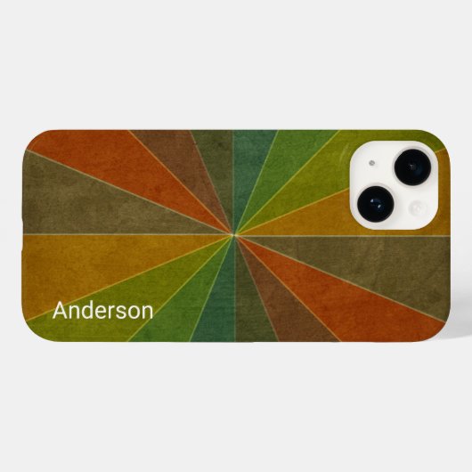 Modernes Eligant Retro Line Monogramm Case-Mate iPhone Hülle (Rückseite (Horizontal))