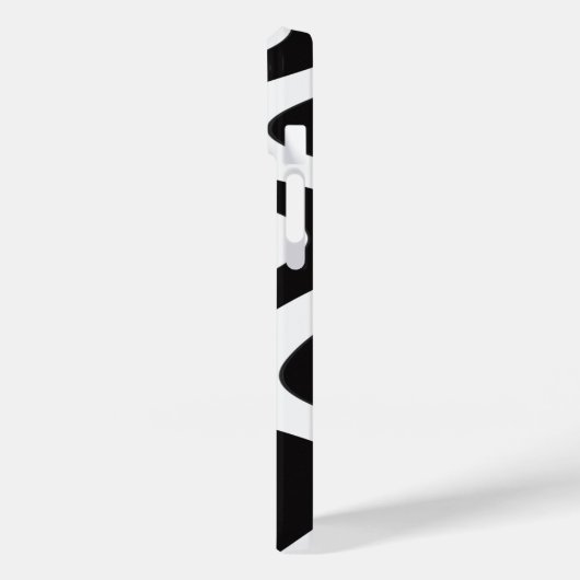 Modernes Eligant Retro Line Monogramm Case-Mate iPhone Hülle (Rückseite / Links)