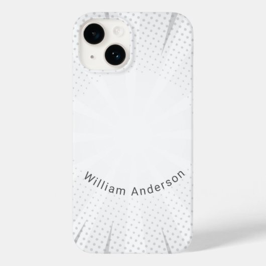 Modernes Eligant Retro Line Monogramm Case-Mate iPhone Hülle (Rückseite)