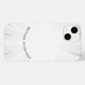 Modernes Eligant Retro Line Monogramm Case-Mate iPhone Hülle (Rückseite (Horizontal))